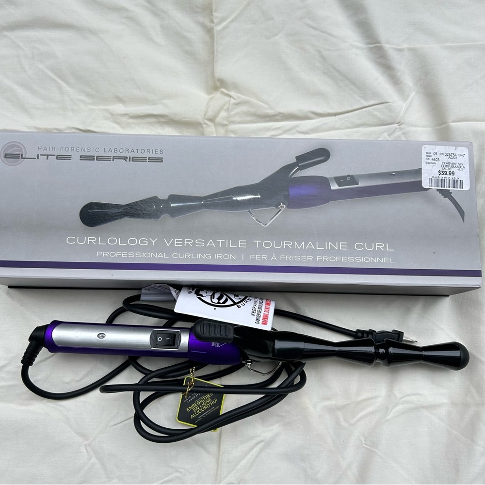 Curology Versatile Tourmaline Curling Iron - Purple and Black